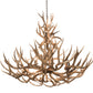 Meyda Lighting Antlers 52" 12-Light Antique Copper Mule Deer Chandelier