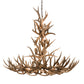 Meyda Lighting Antlers 52" 12-Light Antique Copper Mule Deer Chandelier