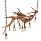 Meyda Lighting Antlers 52" 7-Light Antique Copper Island Chandelier