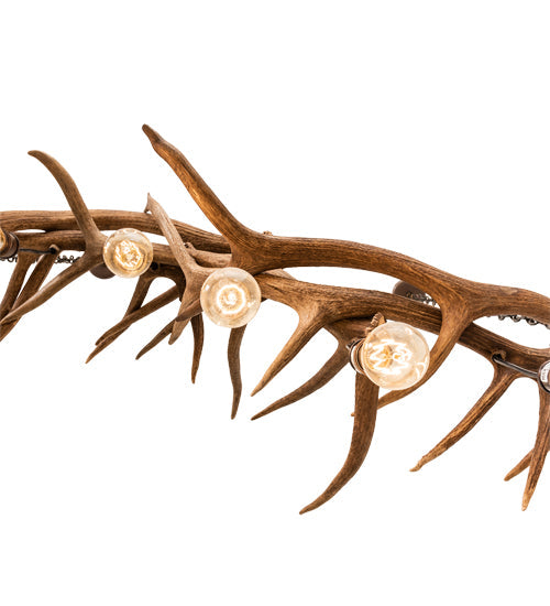 Meyda Lighting Antlers 52" 7-Light Antique Copper Island Chandelier