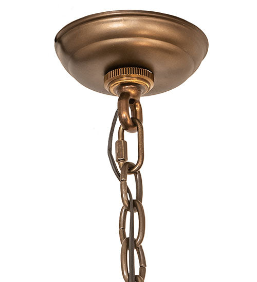 Meyda Lighting Antlers 55" 10-Light Antique Copper Island Chandelier