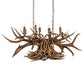 Meyda Lighting Antlers 55" 10-Light Antique Copper Island Chandelier