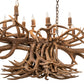 Meyda Lighting Antlers 55" 10-Light Antique Copper Island Chandelier