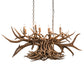 Meyda Lighting Antlers 55" 10-Light Antique Copper Island Chandelier
