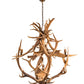 Meyda Lighting Antlers 55" 10-Light Mahogany Bronze Elk & Fallow Deer Chandelier
