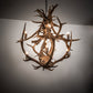 Meyda Lighting Antlers 55" 10-Light Mahogany Bronze Elk & Fallow Deer Chandelier