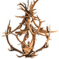 Meyda Lighting Antlers 55" 10-Light Mahogany Bronze Elk & Fallow Deer Chandelier