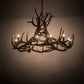 Meyda Lighting Antlers 56" 12-Light Antique Copper Elk Chandelier