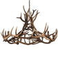 Meyda Lighting Antlers 56" 12-Light Antique Copper Elk Chandelier
