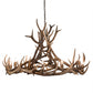 Meyda Lighting Antlers 56" 12-Light Antique Copper Elk Chandelier