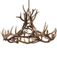 Meyda Lighting Antlers 56" 12-Light Antique Copper Elk Chandelier