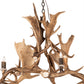Meyda Lighting Antlers 58" 12-Light Mahogany Bronze Fallow Deer Chandelier