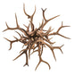 Meyda Lighting Antlers 59" 8-Light Antique Copper Elk Chandelier
