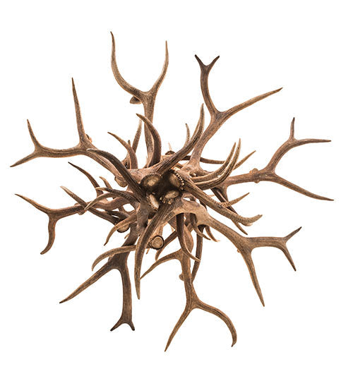 Meyda Lighting Antlers 59" 8-Light Antique Copper Elk Chandelier