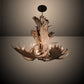 Meyda Lighting Antlers 64" 12-Light Mahogany Bronze Moose Chandelier