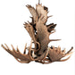 Meyda Lighting Antlers 64" 12-Light Mahogany Bronze Moose Chandelier