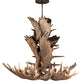 Meyda Lighting Antlers 64" 12-Light Mahogany Bronze Moose Chandelier