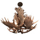 Meyda Lighting Antlers 64" 12-Light Mahogany Bronze Moose Chandelier