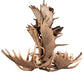 Meyda Lighting Antlers 64" 12-Light Mahogany Bronze Moose Chandelier