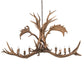 Meyda Lighting Antlers 64" 8-Light Antique Copper Elk & Fallow Deer Chandelier