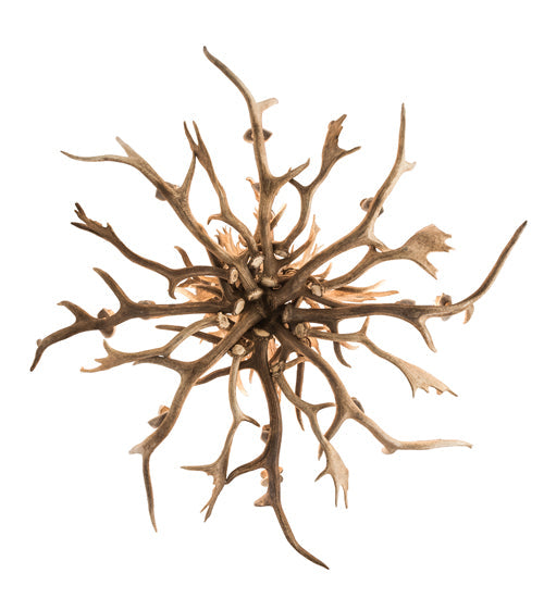 Meyda Lighting Antlers 65" 18-Light Antique Copper Elk Chandelier