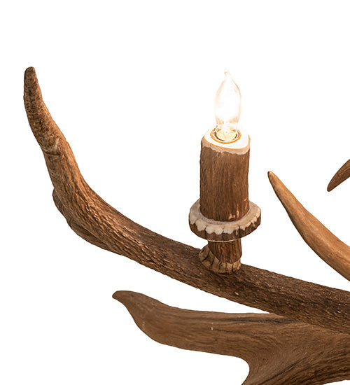 Meyda Lighting Antlers 66" 10-Light Antique Copper Chandelier