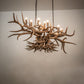 Meyda Lighting Antlers 66" 10-Light Antique Copper Chandelier