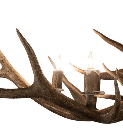 Meyda Lighting Antlers 66" 8-Light Antique Copper Elk Chandelier