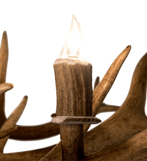 Meyda Lighting Antlers 66" 8-Light Antique Copper Elk Chandelier