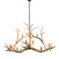 Meyda Lighting Antlers 67" 10-Light Antique Copper Elk Chandelier