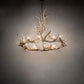 Meyda Lighting Antlers 69" 12-Light Solar Black & Sun Bleached Elk Chandelier