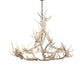 Meyda Lighting Antlers 69" 12-Light Solar Black & Sun Bleached Elk Chandelier