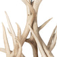 Meyda Lighting Antlers 69" 12-Light Solar Black & Sun Bleached Elk Chandelier