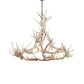 Meyda Lighting Antlers 69" 12-Light Solar Black & Sun Bleached Elk Chandelier