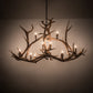 Meyda Lighting Antlers 70" 10-Light Antique Copper Elk Chandelier