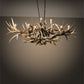 Meyda Lighting Antlers 71" 10-Light Antique Copper Deer Island Chandelier