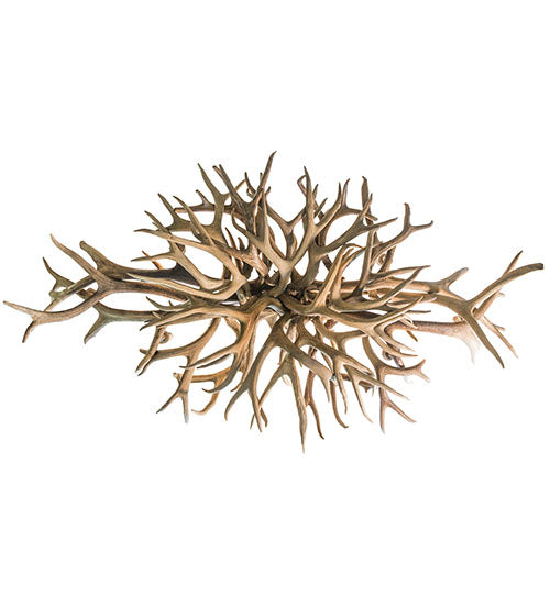 Meyda Lighting Antlers 71" 10-Light Antique Copper Deer Island Chandelier