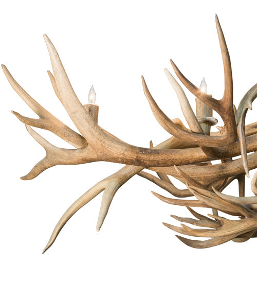 Meyda Lighting Antlers 71" 10-Light Antique Copper Deer Island Chandelier