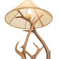 Meyda Lighting Antlers 71" Elk & Mule Deer Floor Lamp With Beige Shade