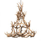 Meyda Lighting Antlers 72" 16-Light Mahogany Bronze Elk Chandelier