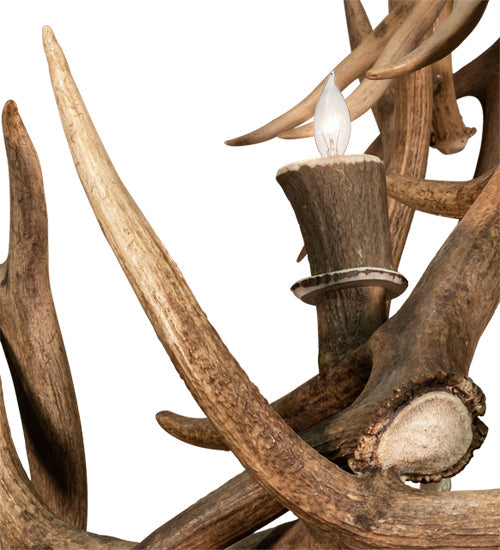 Meyda Lighting Antlers 72" 16-Light Mahogany Bronze Elk Chandelier