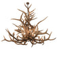 Meyda Lighting Antlers 72" 24-Light Antique Copper Elk Chandelier