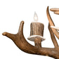 Meyda Lighting Antlers 84" 16-Light Mahogany Bronze & Deer Antlers Chandelier