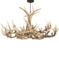 Meyda Lighting Antlers 84" 18-Light Antique Copper Elk & Mule Deer Chandelier