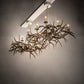 Meyda Lighting Antlers 84" 20-Light Beige Satin Chandelier With Ivory Faux Candlelight