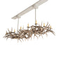 Meyda Lighting Antlers 84" 20-Light Beige Satin Chandelier With Ivory Faux Candlelight