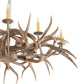 Meyda Lighting Antlers 84" 20-Light Beige Satin Chandelier With Ivory Faux Candlelight