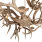 Meyda Lighting Antlers 84" 20-Light Beige Satin Chandelier With Ivory Faux Candlelight