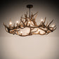 Meyda Lighting Antlers 85" 12-Light Antique Copper Chandelier