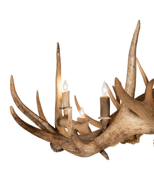 Meyda Lighting Antlers 85" 12-Light Antique Copper Chandelier